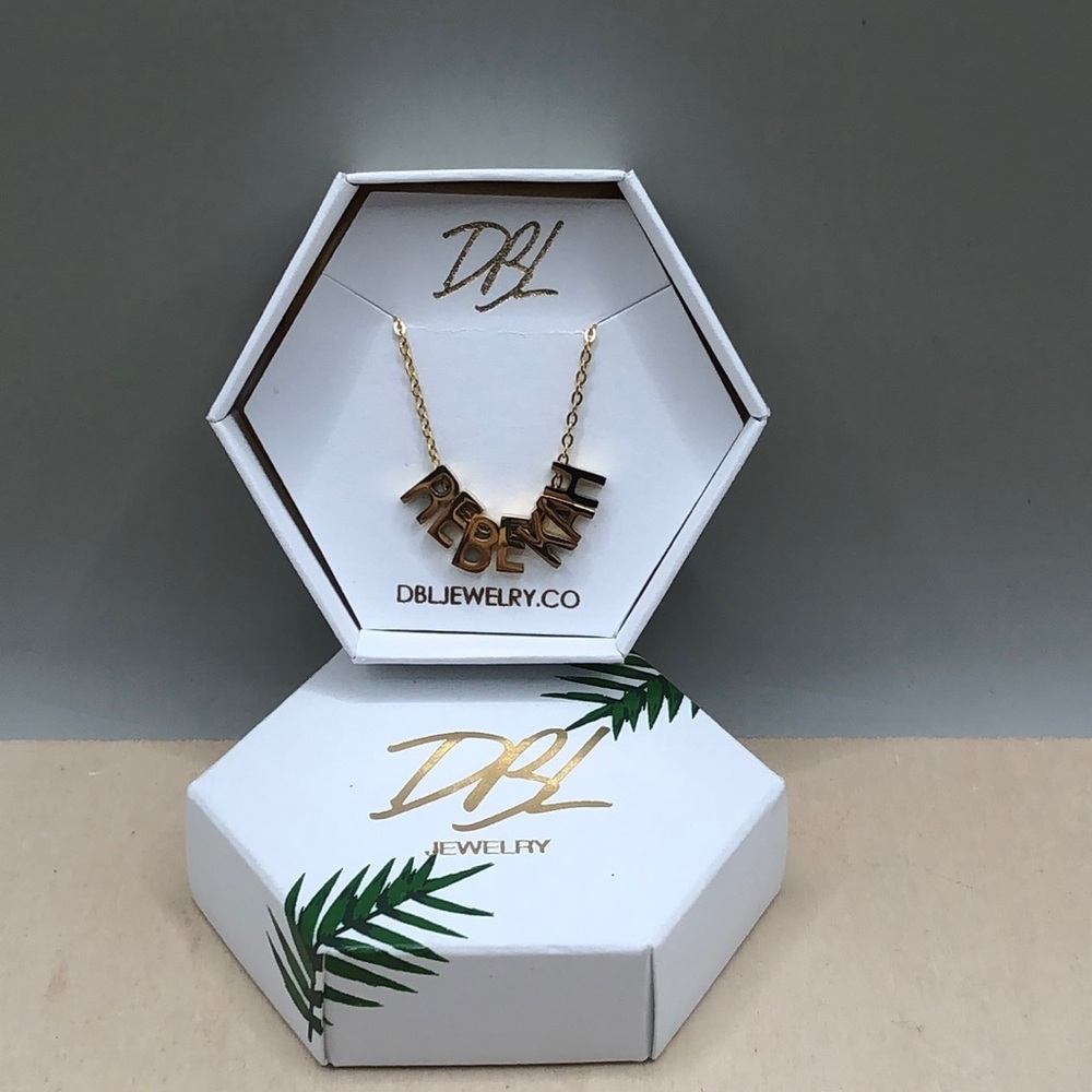 DBL Jewelry Custom Name Necklace REBEKAH New GIFTABLE